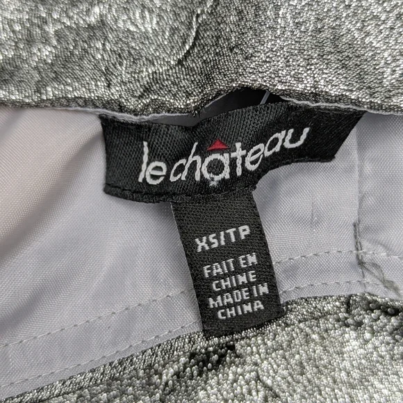 Le Chateau metallic grey silver strapless mini dress size XS - Picture 12 of 14